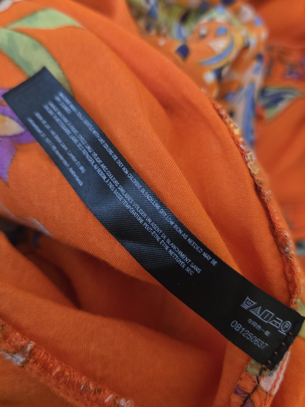 Orange Floral Tie-Waist Kimono Robe - Women Intimates & Sleepwear - Picture 7 of 10